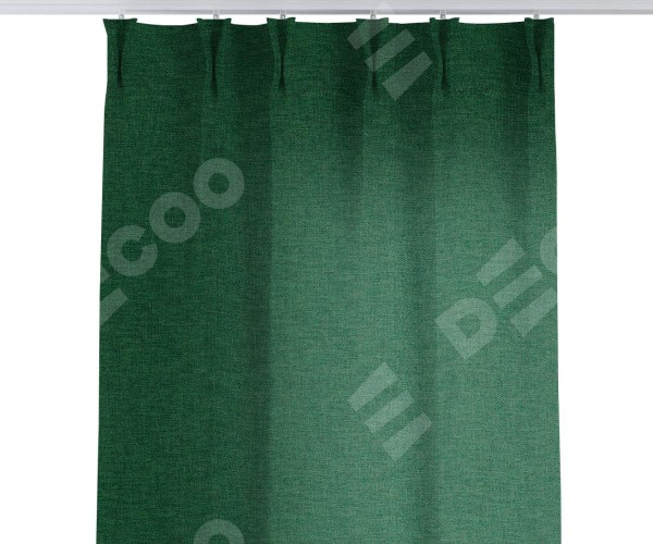 Комплект штор на тесьме «Кустик», лён серо-зелёный