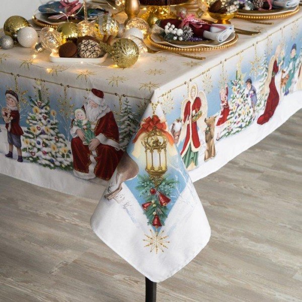 Набор столовый «Christmas time« скатерть 150х220см +/-3см с ГМВО, салф.40х40см-12шт, хл100%